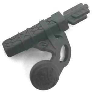 Minifigure Arrow Quiver with 3 Arrows and Shoulder Armor - Part - 35137 - Pearl Dark Gray - used - Qty:1