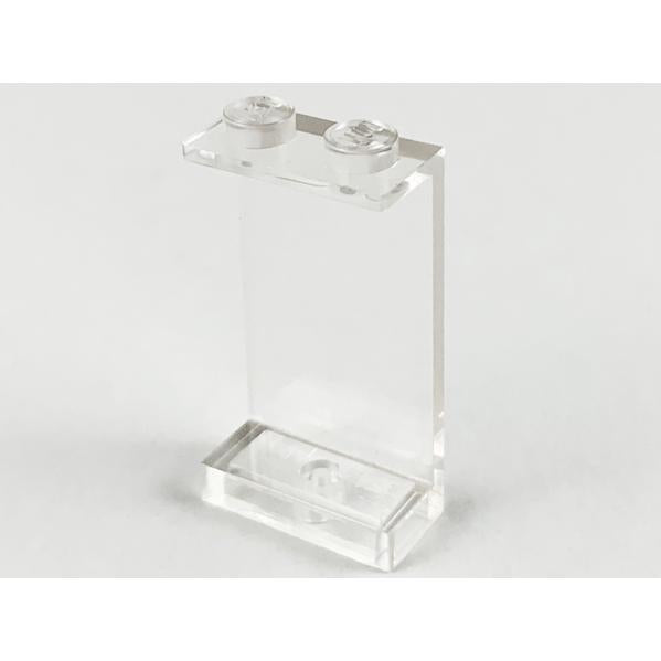 Panel 1 x 2 x 3 - Solid Studs - Part - 2362a - Trans-Clear - used - Qty:2