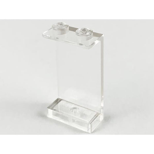 Panel 1 x 2 x 3 - Solid Studs - Part - 2362a - Trans-Clear - used - Qty:2