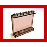 Panel 1 x 4 x 3 with Side Supports - Hollow Studs - Part - 60581 - Trans-Brown - used - Qty:1