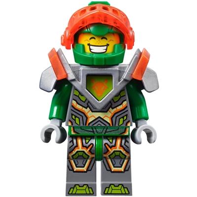 Aaron Fox - Trans-Neon Orange Visor Flat Silver Armor - Minifigure