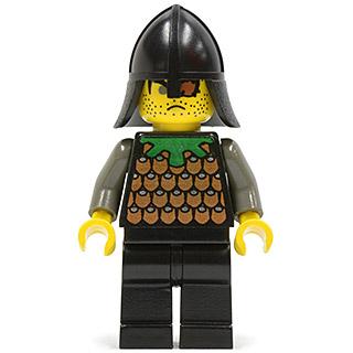 Knights Kingdom I - Robber 1 Black Neck-Protector - Minifigure - Used