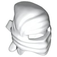 Minifigure Headgear Ninja Wrap - Part - 30177 - White - used - Qty:1