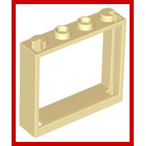 Window 1 x 4 x 3 - No Shutter Tabs - Part - 60594 - Tan - used - Qty:6