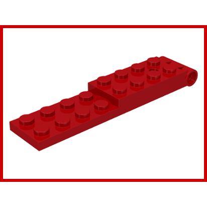 Hinge Plate 2 x 8 - Part - 3324c01 - Red - used - Qty:1