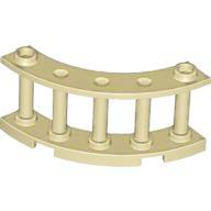 Fence 4 x 4 x 2 Quarter Round Spindled with 2 Studs - Part - 30056 - Tan - used - Qty:1
