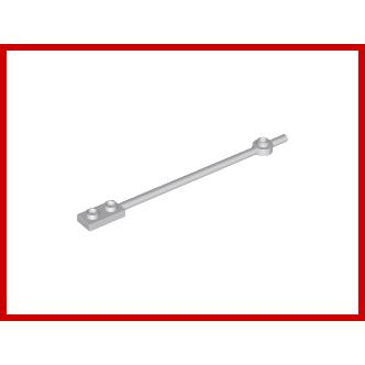 Bar12L with 1 x 2 Plate End Hollow Studs and 1 x 1 Round Plate End - Part - 99784 - Light Bluish Gray - used - Qty:3