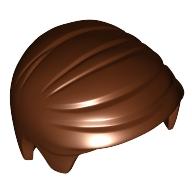 Minifigure Hair Short Combed Sideways Part Left - Part - 99930 - Reddish Brown - used - Qty:1