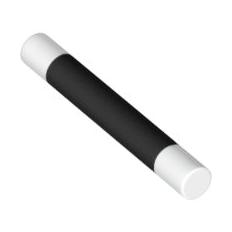 Bar 3L with White Ends Pattern (Magic Wand) - Part - 87994pb01 - Black - used - Qty:1