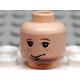 Minifigure Head Male Smirk Earth Orange Freckles and Eyebrows Pattern (HP Ron Weasley) - Part - 3626pb0009 - Light Nougat - used - Qty:1