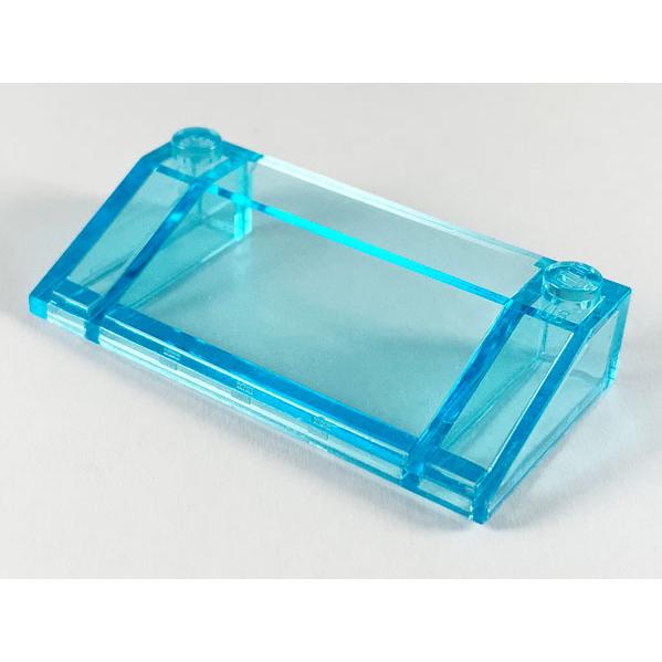Slope 33 3 x 6 with Inner Walls - Part - 3939 - Trans-Light Blue - used - Qty:1