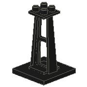 Support 4 x 4 x 5 Stanchion - Part - 2680 - Black - used - Qty:1