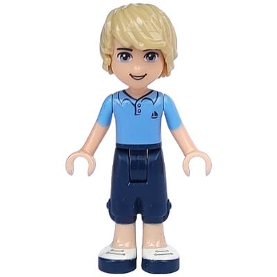 Friends Andrew - Dark Blue Cropped Trousers Bright Light Blue Polo Shirt - Minifigure