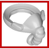 Minifigure Breathing Apparatus Aviator Oxygen Mask - Part - 39796 - Light Bluish Gray - used - Qty:1