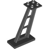 Support 2 x 4 x 5 Stanchion Inclined 5mm Wide Posts - Part - 4476b - Black - used - Qty:2