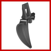 Crane Grab Jaw Curved - Part - 91347 - Black - used - Qty:3