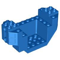 Cockpit 4 x 10 x 4 with 3 Holes on Bottom and 2 Pin Holes on Sides - Part - 44665 - Blue - used - Qty:1