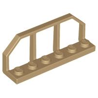 Plate Modified 1 x 6 with Train Wagon End / Fence - Part - 6583 - White - used - Qty:2