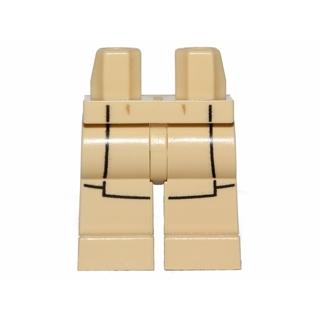 Hips and Legs with SW Jedi Robe Pattern - Part - 970c00pb0254 - Tan - used - Qty:1