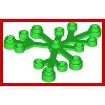 Plant Leaves 6 x 5 - Part - 2417 - Bright Green - used - Qty:5