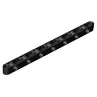Technic Liftarm Modified Perpendicular Holes Thick 1 x 15 - Part - 71710 - Black - used - Qty:1