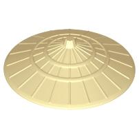 Minifigure Headgear Hat Conical Asian - Part - 93059 - Tan - used - Qty:1
