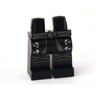 Hips and Legs with Dark Bluish Gray Sash Knee Wrappings and Straps with Silver Buckles Pattern - Part - 970c00pb0216 - Black - used - Qty:1