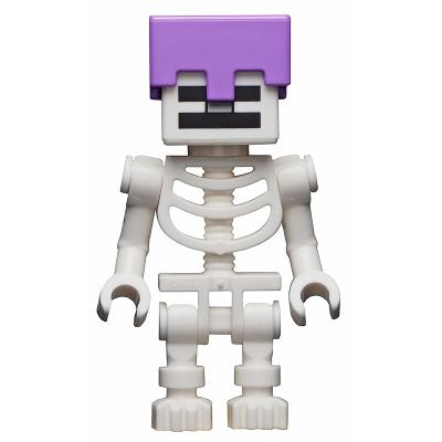 Skeleton Minecraft - Medium Lavender Helmet - Minifigure - Used