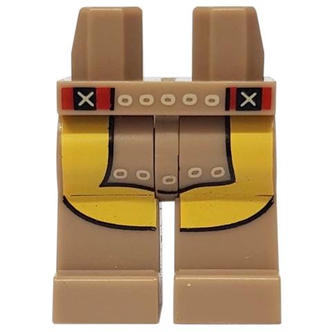 Hips and Legs with Loincloth and Leggings Pattern - Part - 970c00pb0248 - Dark Tan - used - Qty:1