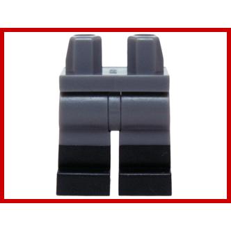 Hips and Legs with Molded Black Lower Legs / BootsPattern - Part - 970c00pb0411 - Dark Bluish Gray - used - Qty:1