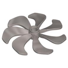 Propeller 7 Blade 6 Diameter - Part - 87751 - Flat Silver - used - Qty:3