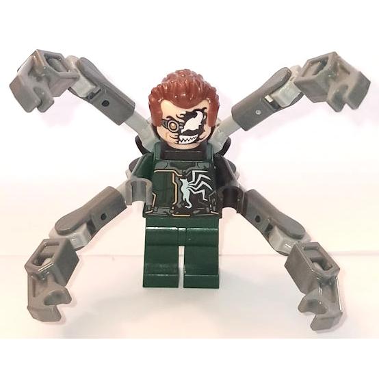 Dr. Octopus (Otto Octavius) / Doc Ock - Dark Green Suit Half Venomized 4 Mechanical Arms - Minifigure - New